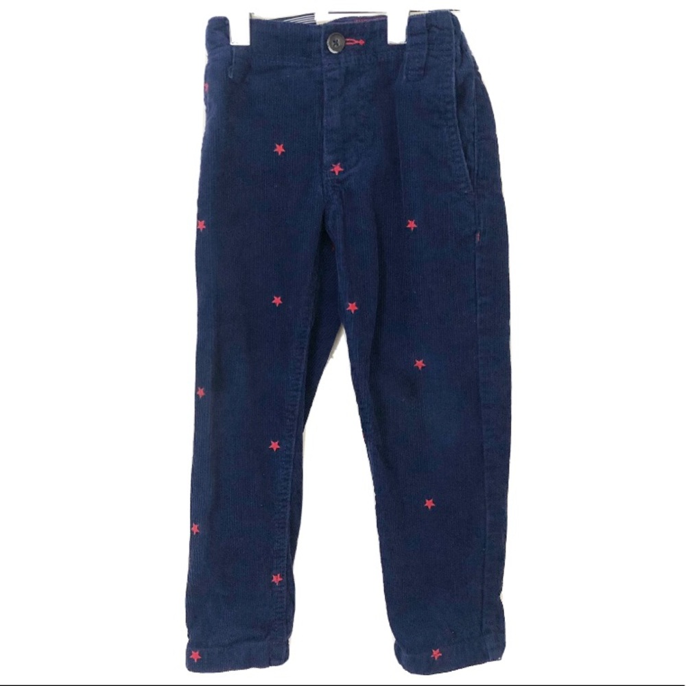 🎉 Boden Blue Corduoroy Embroidered Star Pants 3T